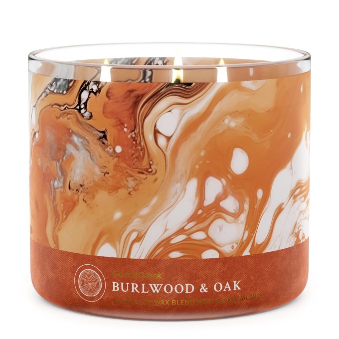Burlwood & Oak Large 3-Wick Candle
