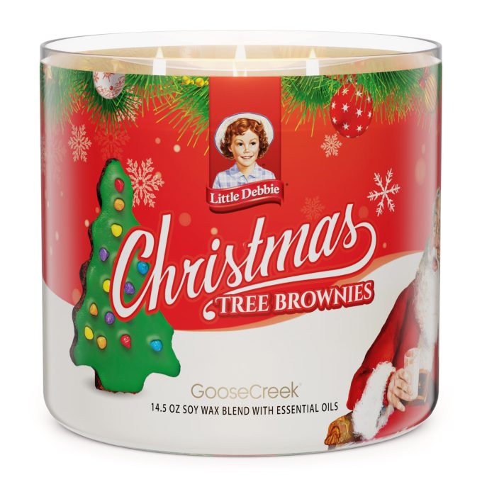 Christmas Tree Brownies Little Debbie ? 3-Wick Candle