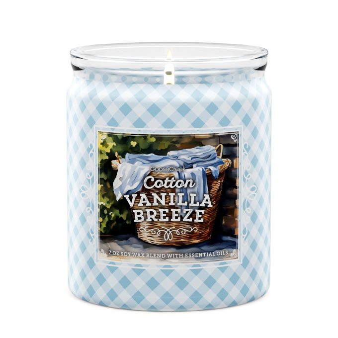 Cotton Vanilla Breeze 7oz Single Wick Candle