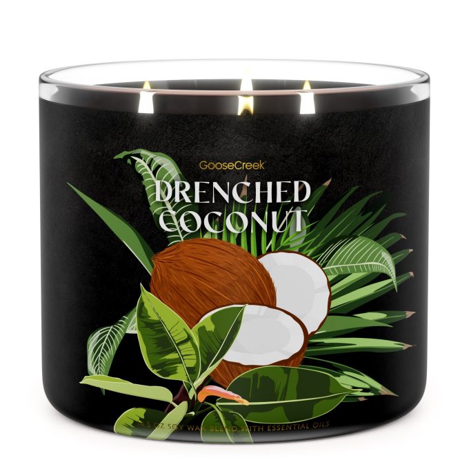 Drenched Coconut Large 3-Wick Candle