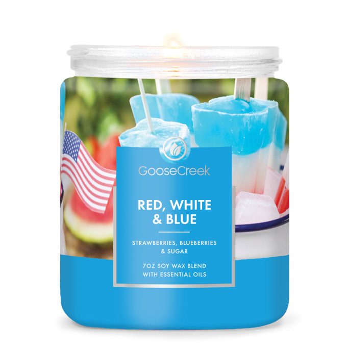 Red. White & Blue 7oz Single Wick Candle