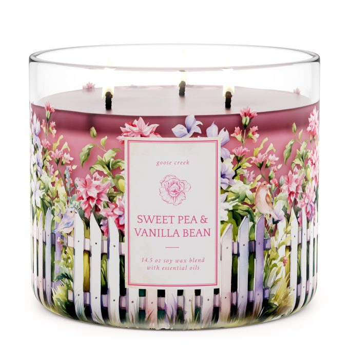 Sweet Pea & Vanilla Bean Large 3-Wick Candle