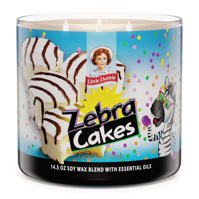 Zebra Cakes Little Debbie ? 3-Wick Candle